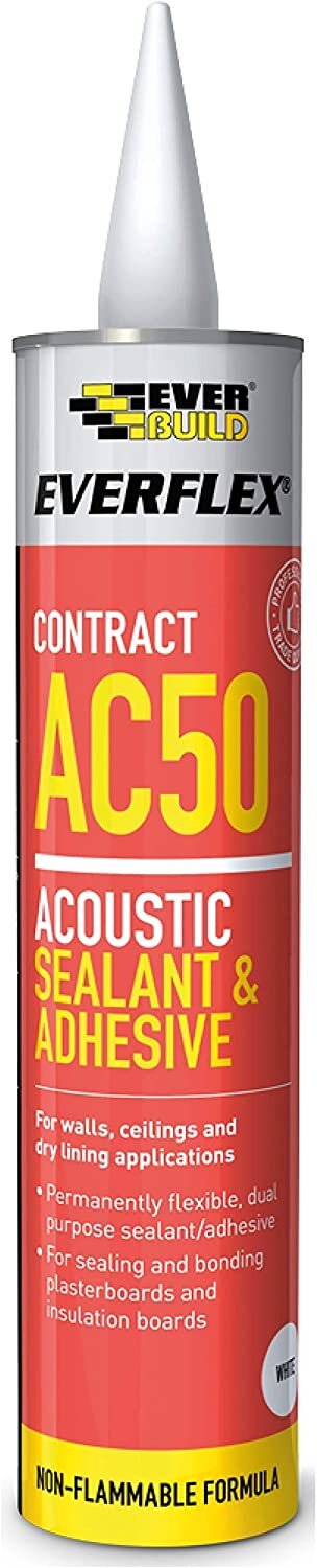 Everbuild Everflex AC50 Acoustic Sealant and Adhesive White 380ml | Daily Supplies