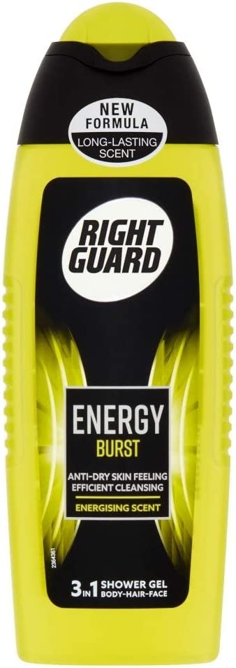 Right Guard 3-in-1 Shower Gel Energy Burst 250ml | Daily Supplies