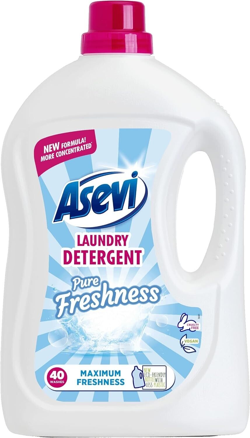 Asevi Laundry Detergent Washing Liquid 40 Washes 2.4L | Daily Supplies