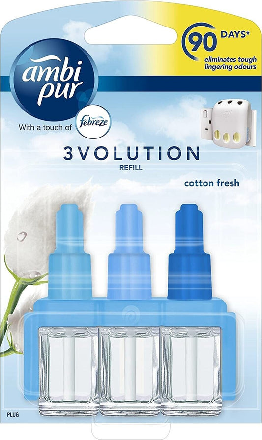 Ambi Pur Febreze 3Volution Plug-In Refill Cotton Fresh 20ml | Daily Supplies