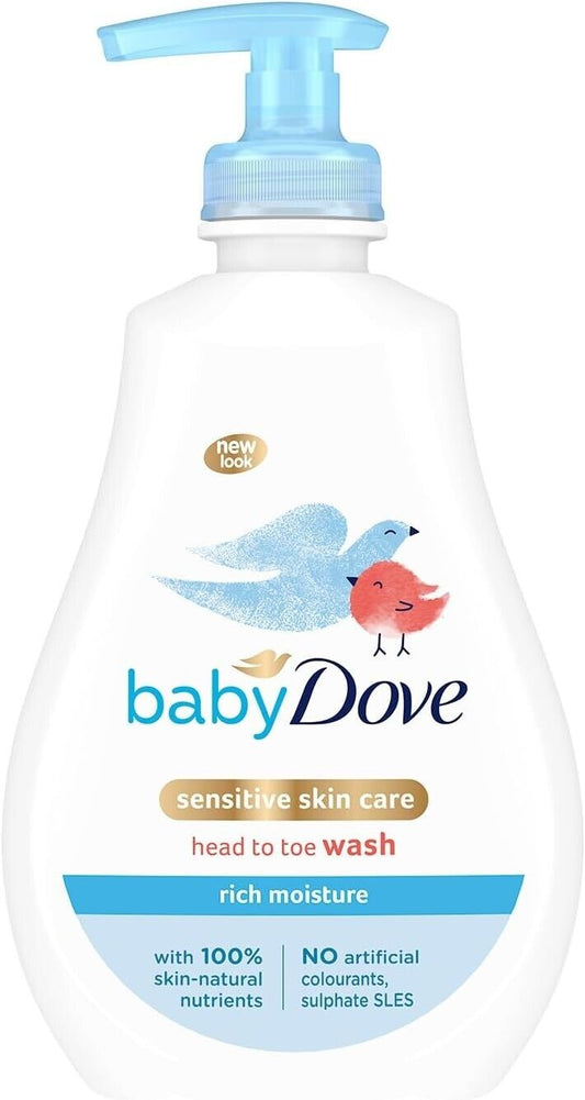 Baby Dove Rich Moisture Sensitive Skin Care Head to Toe Wash 400ml | Daily Supplies