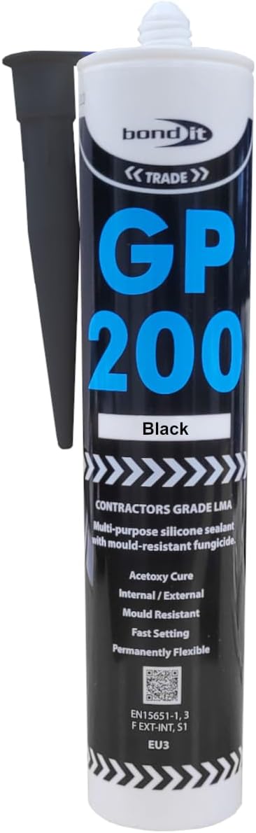 Bond It Trade GP200 Black Multipurpose Silicone Sealant 275ml | Daily Supplies
