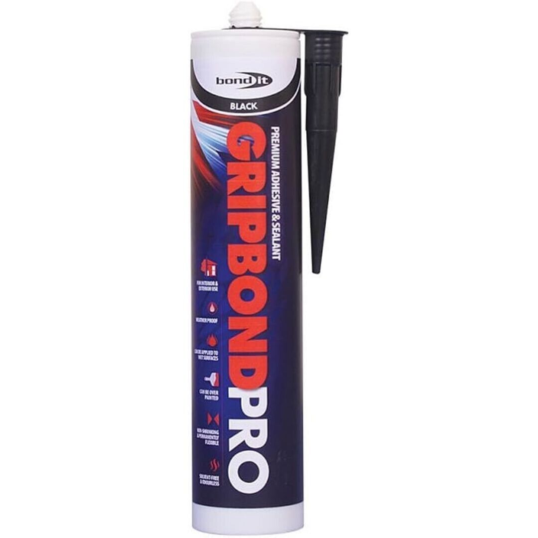 Bond It Gripbond Pro Black Hybrid Adhesive & Sealant 310ml | Daily Supplies