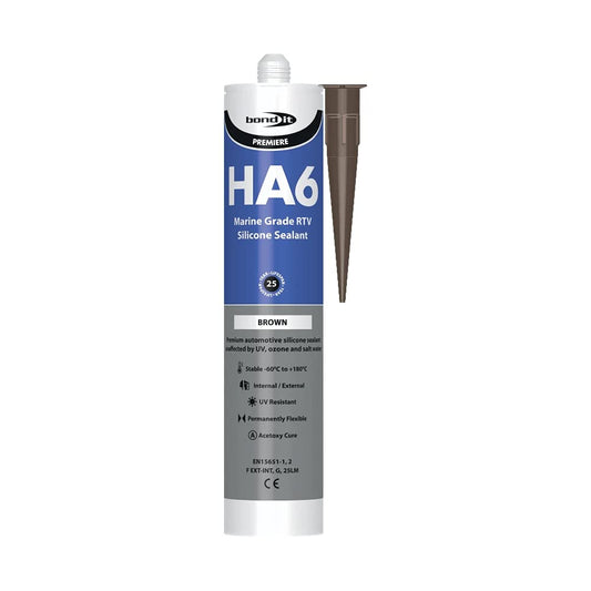 Bond It Premiere HA6 Marine Grade RTV Silicone Sealant Brown 310ml | Daily Supplies