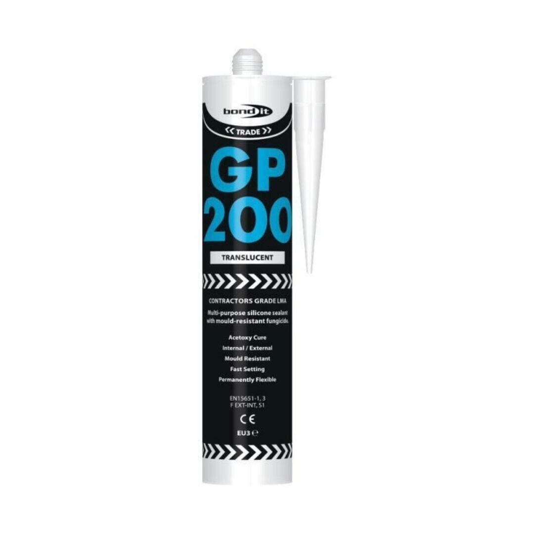 Bond It GP200 Translucent Silicone Sealant Multipurpose Mould Resistant 275ml | Daily Supplies