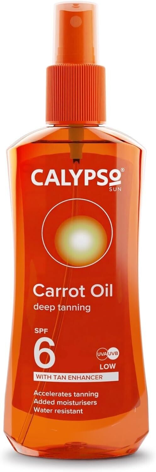 Calypso Carrot Oil Deep Tanning SPF6 With Tan Extender 200ML | Daily Supplies