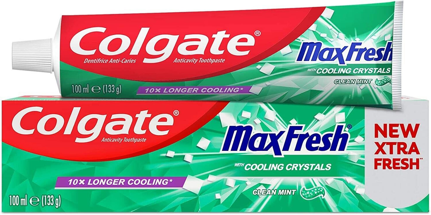 Colgate Max Fresh Toothpaste With Cooling Crystals Clean Mint 100ml | Daily Supplies