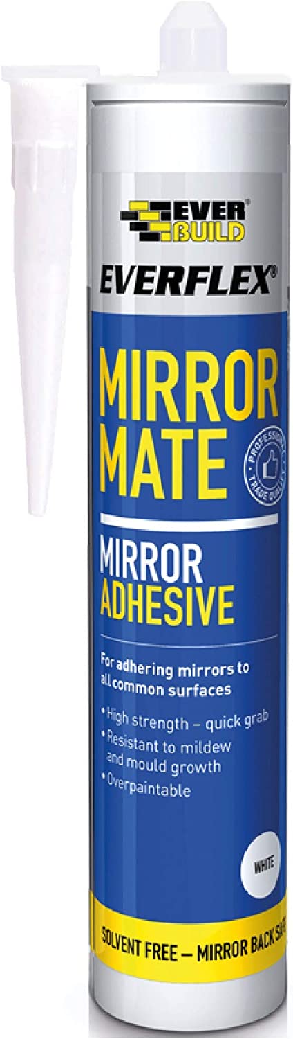 Everbuild Everflex Mirror Mate Mirror Adhesive White 290ml | Daily Supplies