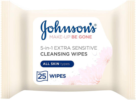 Johnsons Makeup Be Gone Extra Sensitive Wipes - 25 Wipes | Daily Supplies