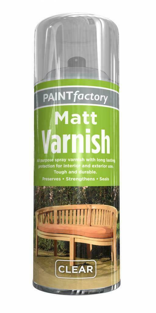 Paint Factory Clear Matt Varnish Spray Can 250ml | Daily Supplies