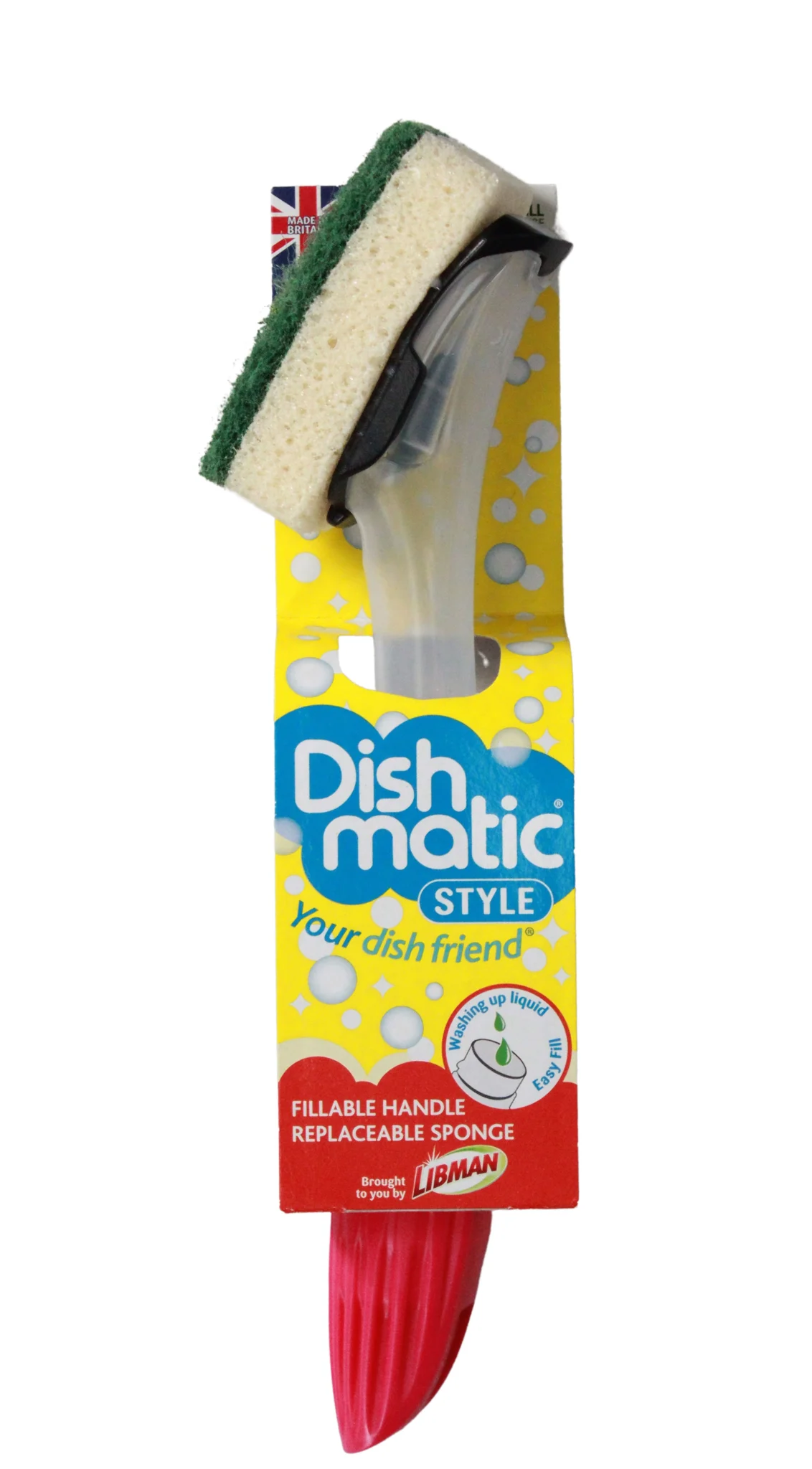 Dish Matic Washing Up Brush Sponge With Liquid Dispenser | Daily Supplies