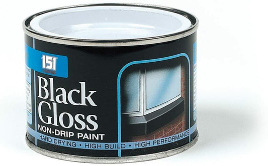 151 Coatings Black Gloss Non-Drip Paint Tin 180ML | Daily Supplies