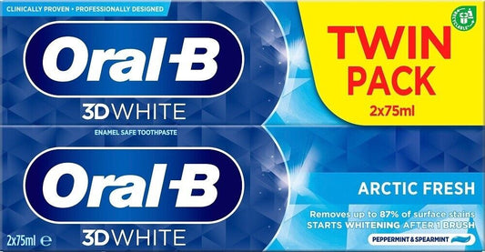Oral-B Tooth Paste 3D White Arctic Fresh Twin Pack Twin Pack 75ml | Daily Supplies
