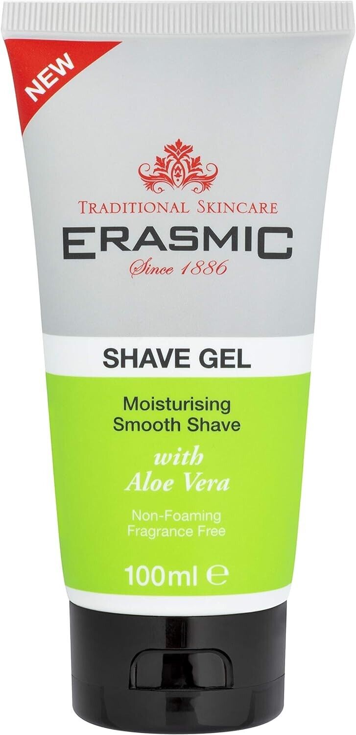 Erasmic Shave Gel Moisturising Aloe Vera 100ml | Daily Supplies