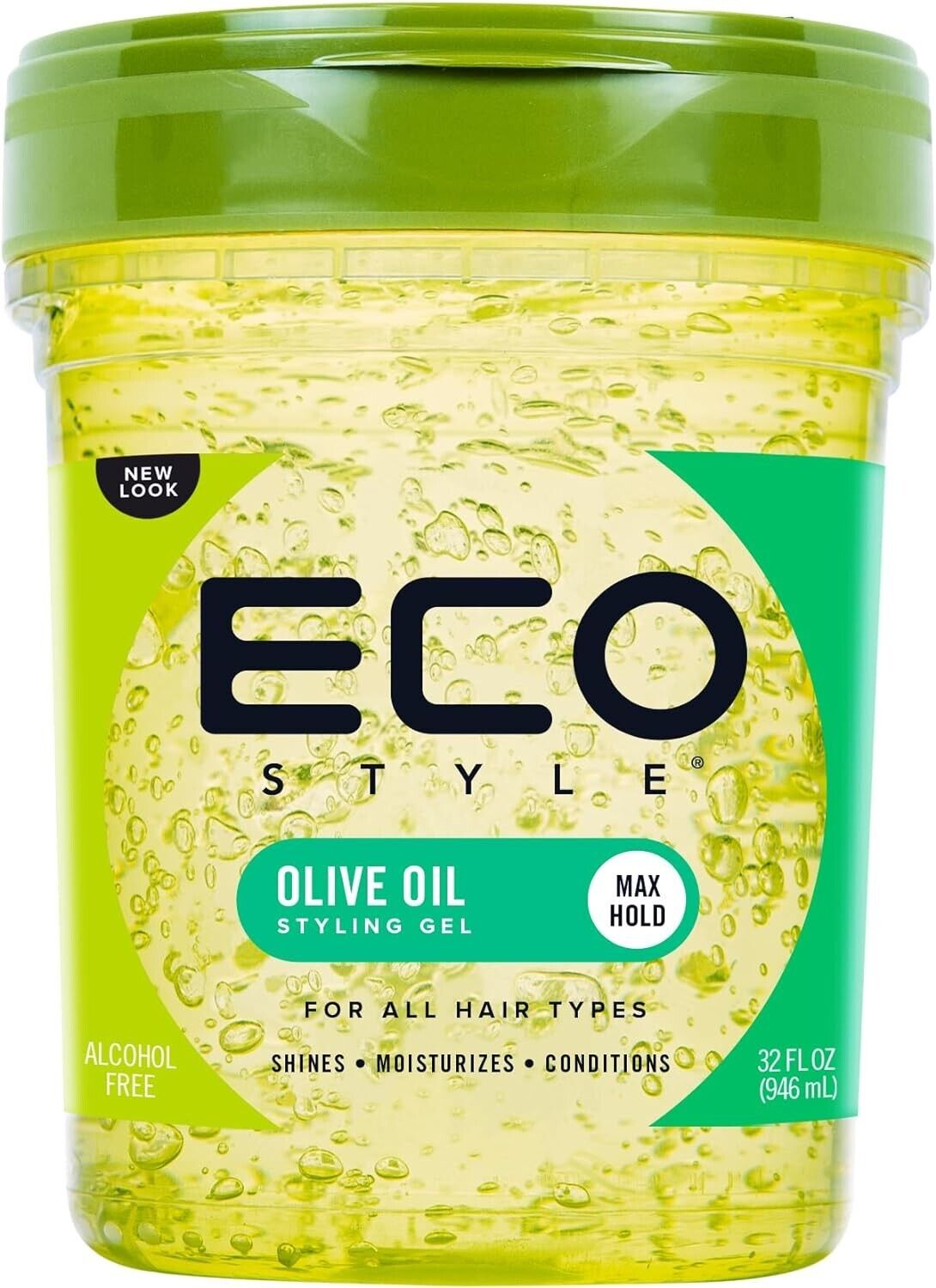ECO Style Styling Gel Olive Oil Max Hold Alcohol Free 946ml | Daily Supplies
