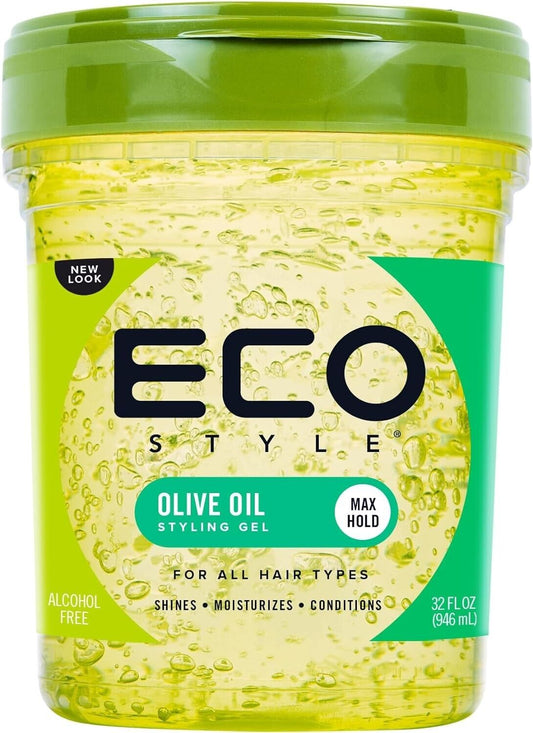 ECO Style Styling Gel Olive Oil Max Hold Alcohol Free 946ml | Daily Supplies