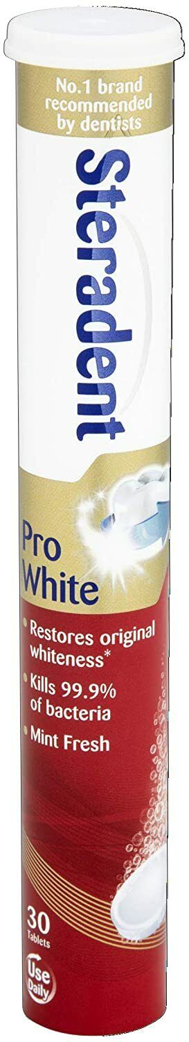 Steradent Pro White Tablets 30 Tablets | Daily Supplies