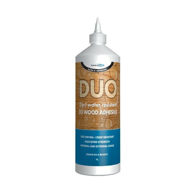 Bond It Glues & Adhesives Duo 2in1 Water Resistant D3 Wood Adhesive 1L | Daily Supplies