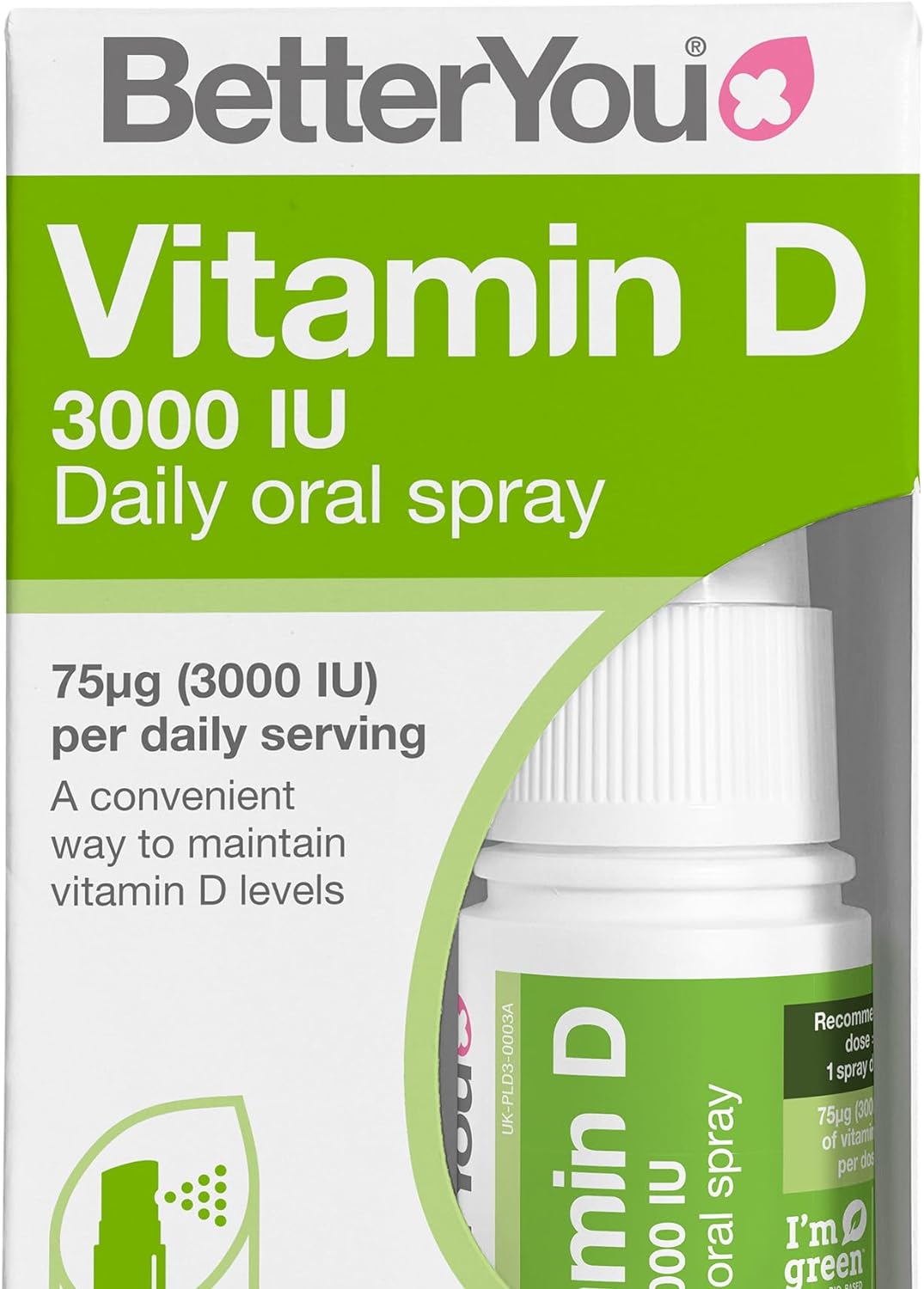 BetterYou Vitamin D 3000 IU Daily Oral Spray 15ml | Daily Supplies