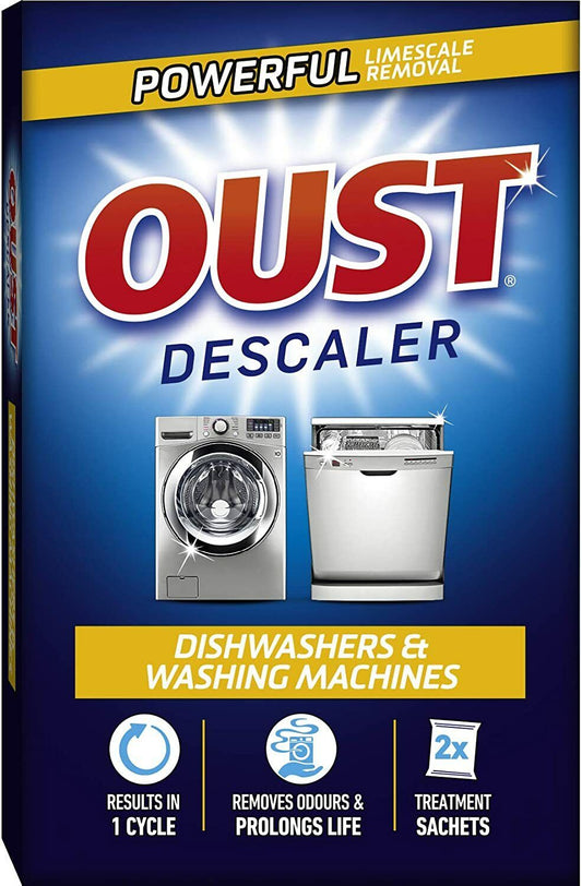Oust Dishwasher & Washing Machine Descaler (2 Sachets) | Daily Supplies