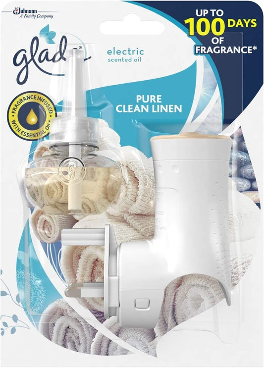 Glade Pure Clean Linen Electric Scented Oil Holder & Refill 20ml | Daily Supplies