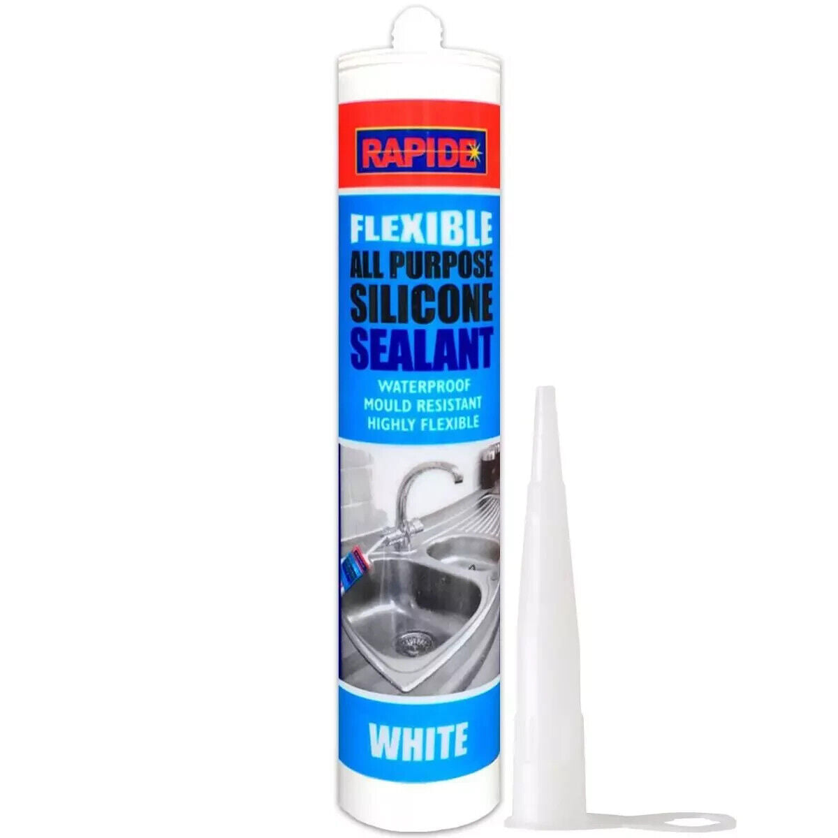 Rapide All-Purpose Flexible Silicone Sealant Cartridge White 260ml | Daily Supplies