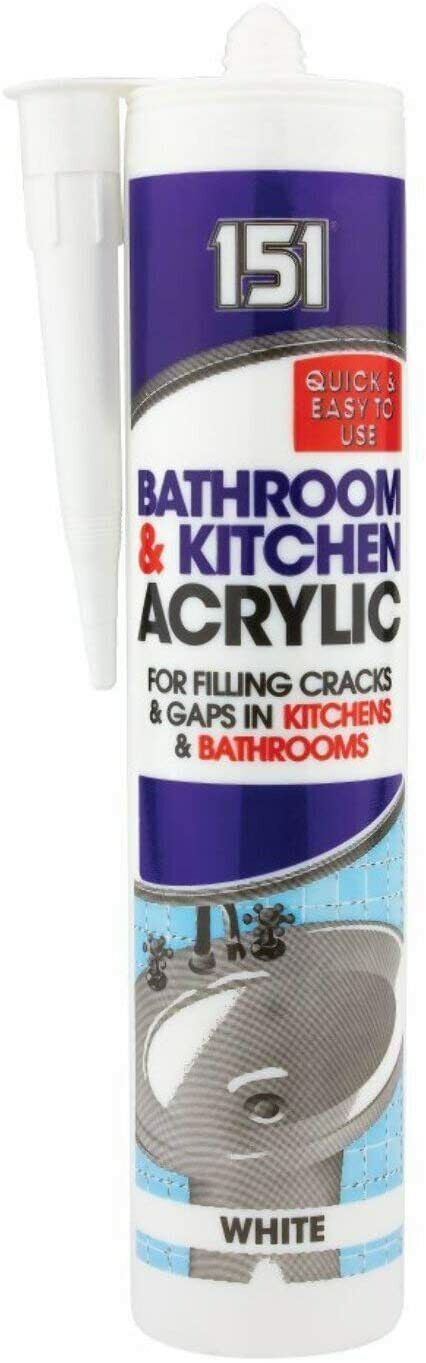 151 White Acrylic Sealant For Bathroom and Kitchen 300ML | Daily Supplies