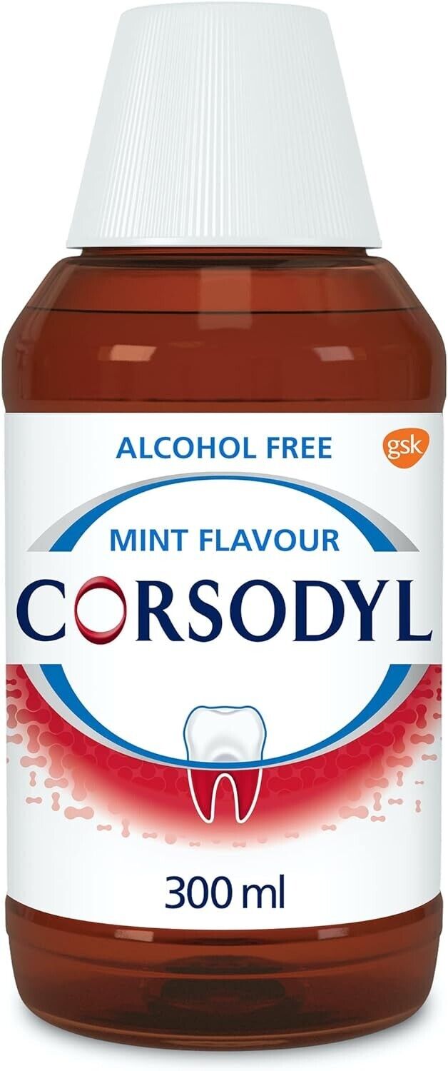 Corsodyl Mint Mouthwash Alcohol-Free Bottle 300ml | Daily Supplies