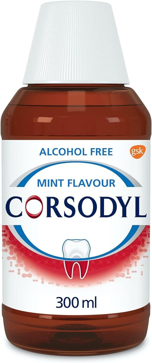 Corsodyl Mint Mouthwash Alcohol-Free Bottle 300ml | Daily Supplies