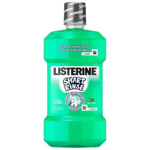 Listerine Smart Rinse For Kids 6+ Mouthwash Mild Mint 250ml | Daily Supplies