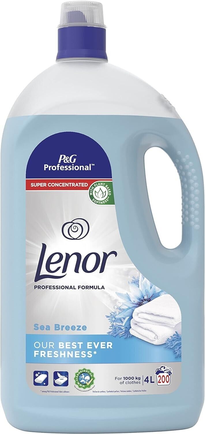 Lenor Fabric Softener Sea Breeze 4L | Daily Supplies