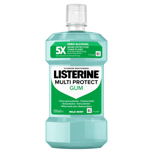Listerine Multi Protect Gum Mild Mint Mouthwash 500ml | Daily Supplies