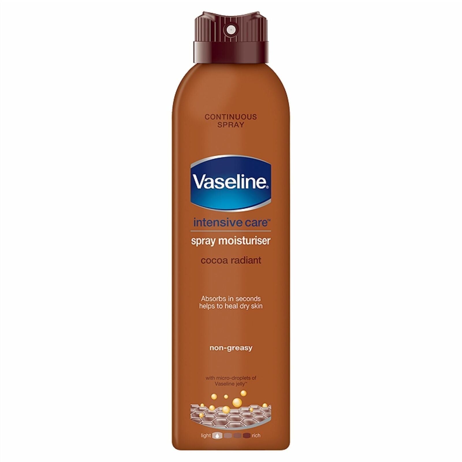 Vaseline Cocoa Spray Moisturiser 190ml | Daily Supplies