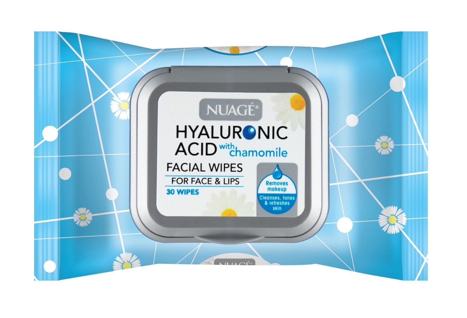 Nuage Hyaluronic Acid & Chamomile Refreshing Cleansing Facial Wipes 30 Wipes | Daily Supplies