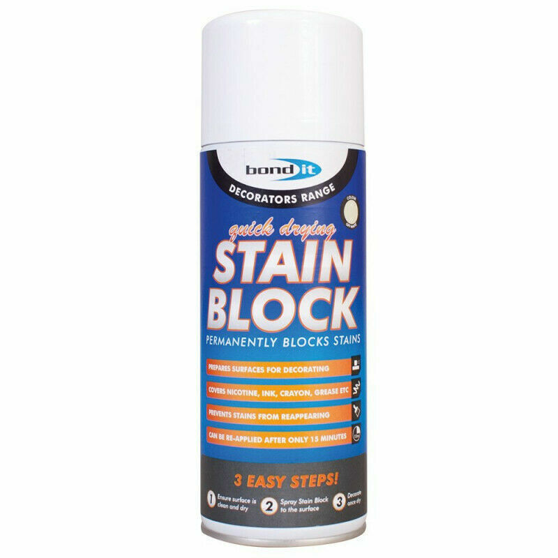 Bond It Decorators Range Stain Block Quick Drying White Spray 400ml | Daily Supplies