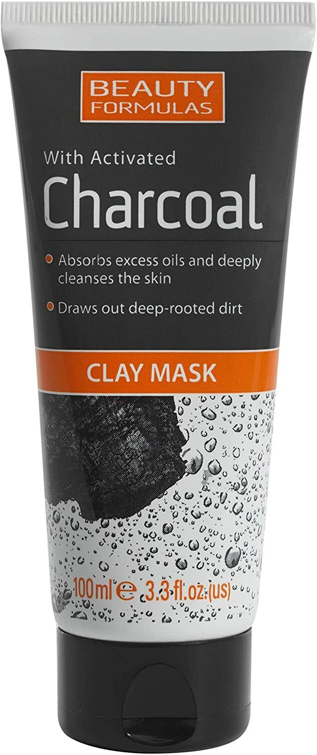 Beauty Formulas With Activated Charcoal Clay Mask 100ml | Daily Supplies