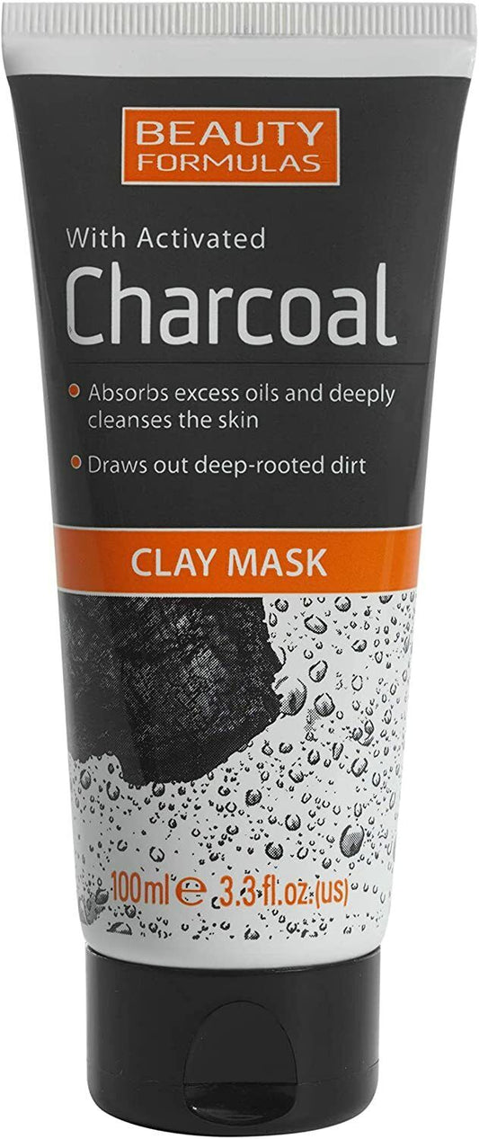 Beauty Formulas With Activated Charcoal Clay Mask 100ml | Daily Supplies