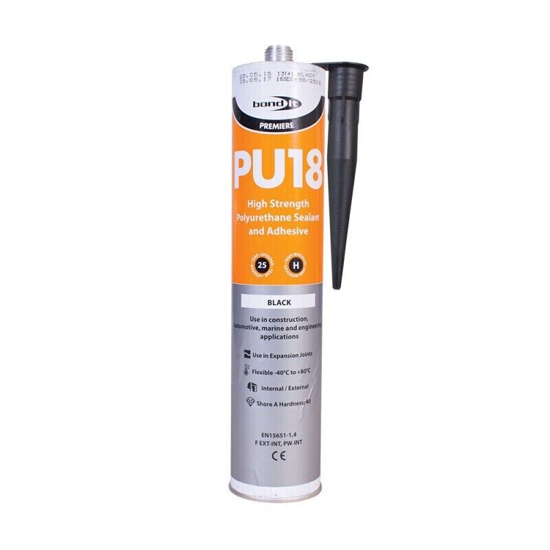 Bond It PU18 Black Polyurethane Sealant Adhesive Strong Paintable | Daily Supplies