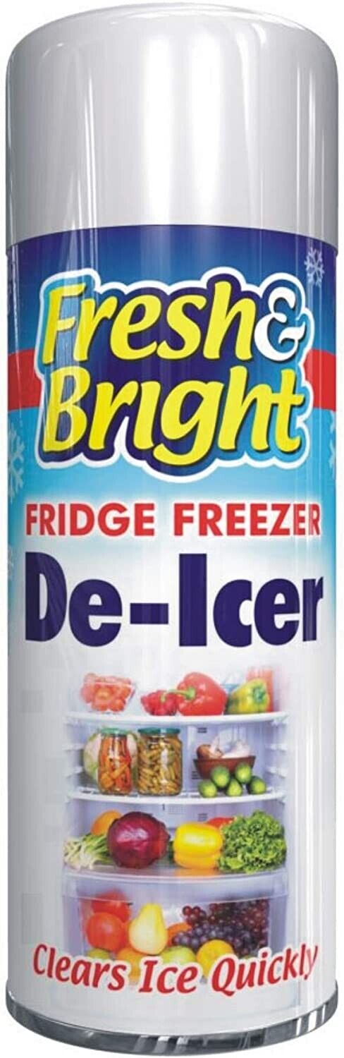 Fresh & Bright Fridge Freezer Anti-Bacterial & Quick De Icer Spray 200ml | Daily Supplies