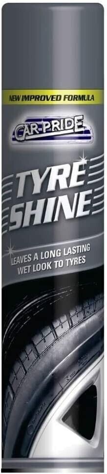 Car-Pride Tyre Shine Spray Long-Lasting Formula 300ml | Daily Supplies