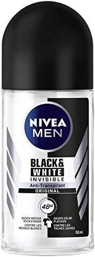 Nivea Men Black & White Invisible Roll on 50ml | Daily Supplies