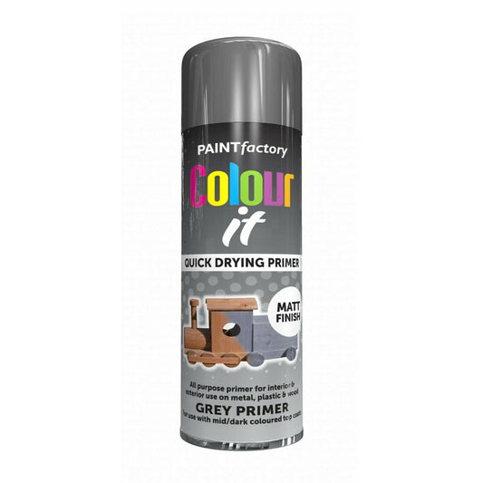 Paint Factory Grey Primer Spray Paint 250ml | Daily Supplies