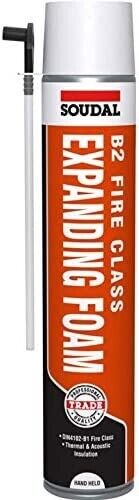 Soudal B2 Fire & Acoustic Expanding Foam Hand Held 750ml | Daily Supplies