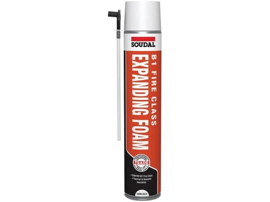 Soudal B1 Fire & Acoustic PU Expanding Foam Hand Held 750ml | Daily Supplies