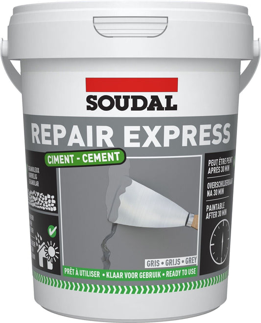 Soudal Repair Mortar Cement Ready Mix Filler Grey 900ml | Daily Supplies