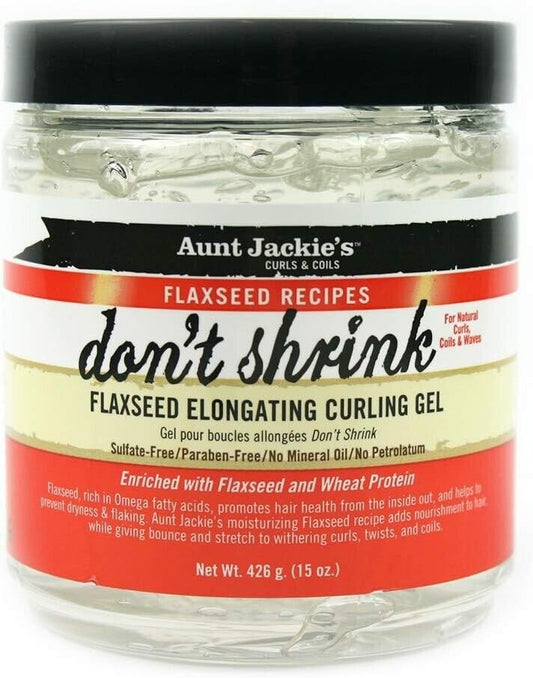 Aunt Jackie's Flaxseed Recipes Don't Shrink Elongating Hair Curling Gel 426g | Daily Supplies