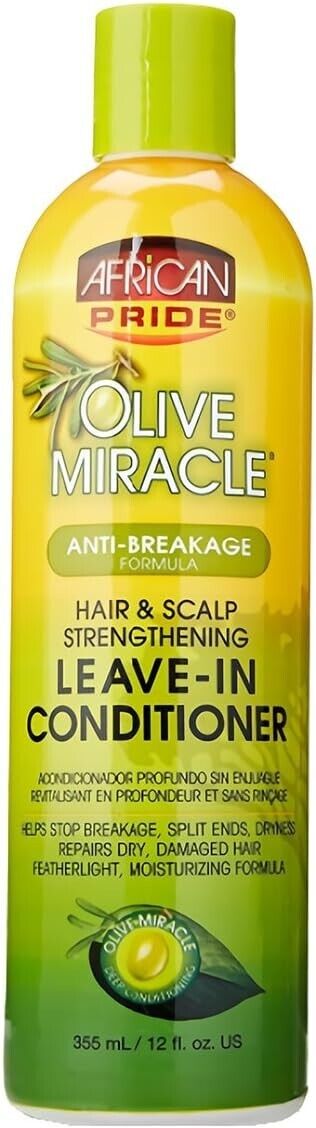 African Pride Olive Miracle Leave In Conditioner Anti Breakage Formula 355ml | Daily Supplies