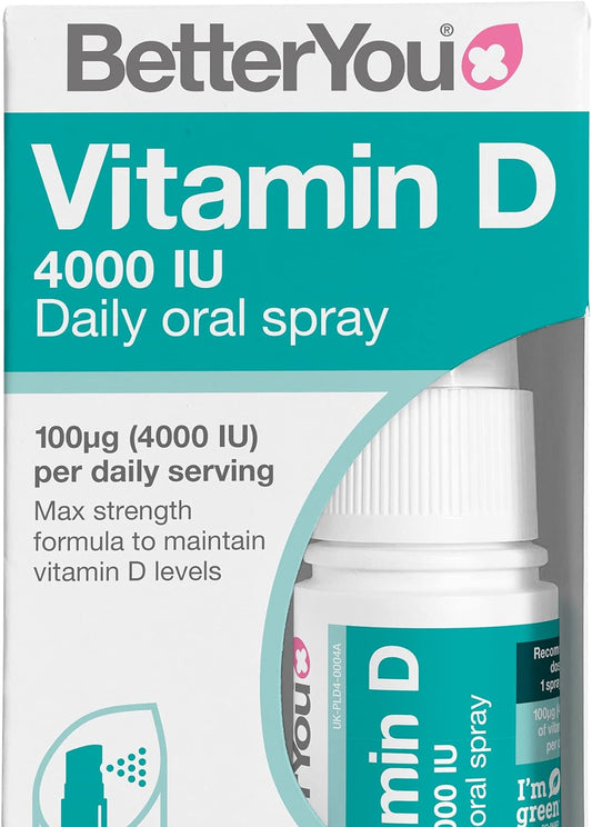 BetterYou Daily Oral Spray Vitamin D 4000 IU 15ml | Daily Supplies