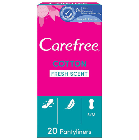 Carefree Cotton Pantyliners Fresh Scent 20 Pack | Daily Supplies