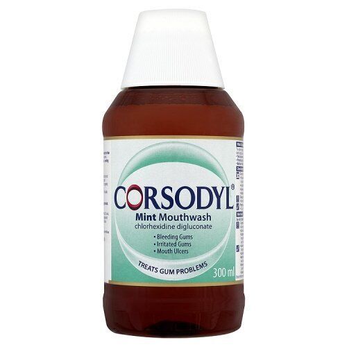 Corsodyl Mint Mouthwash Treats Gums Problems 300ml | Daily Supplies